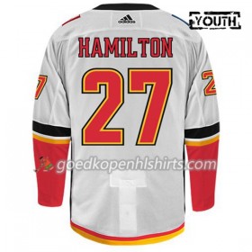 Calgary Flames DOUGIE HAMILTON 27 Adidas Wit Authentic Shirt - Kinderen